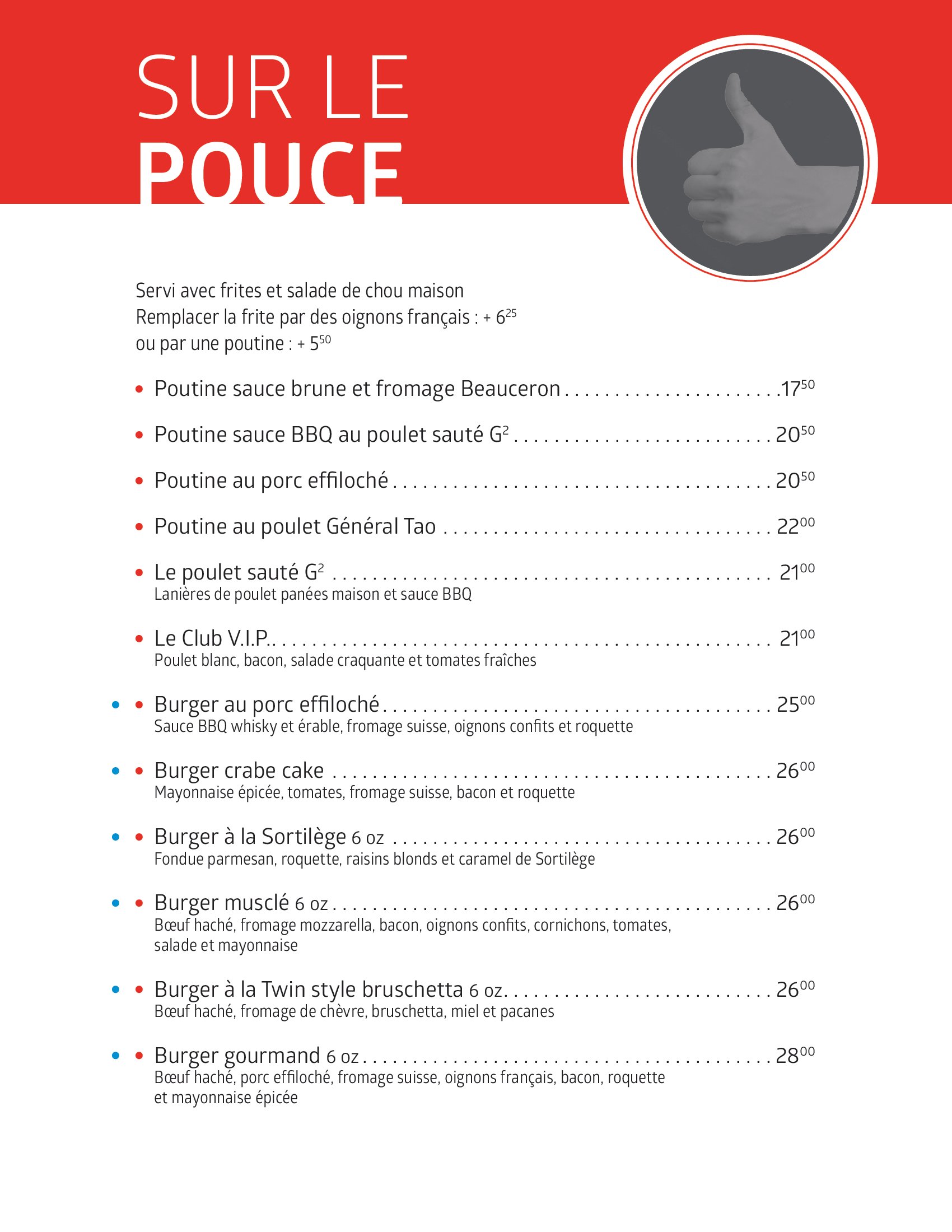 sur le pouce